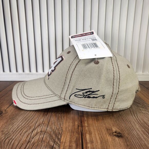 Tony Stewart #14 Stewart-Haas Racing Distressed Strapback Hat Cap Beige Canvas - Picture 6 of 12